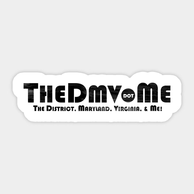 TheDMV.me - Black Sticker by ThePowerOfU